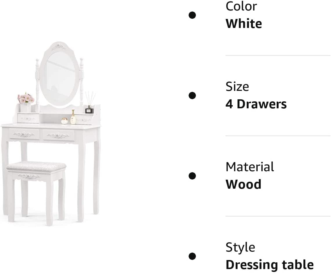 360 Rotating Mirror Vanity Set