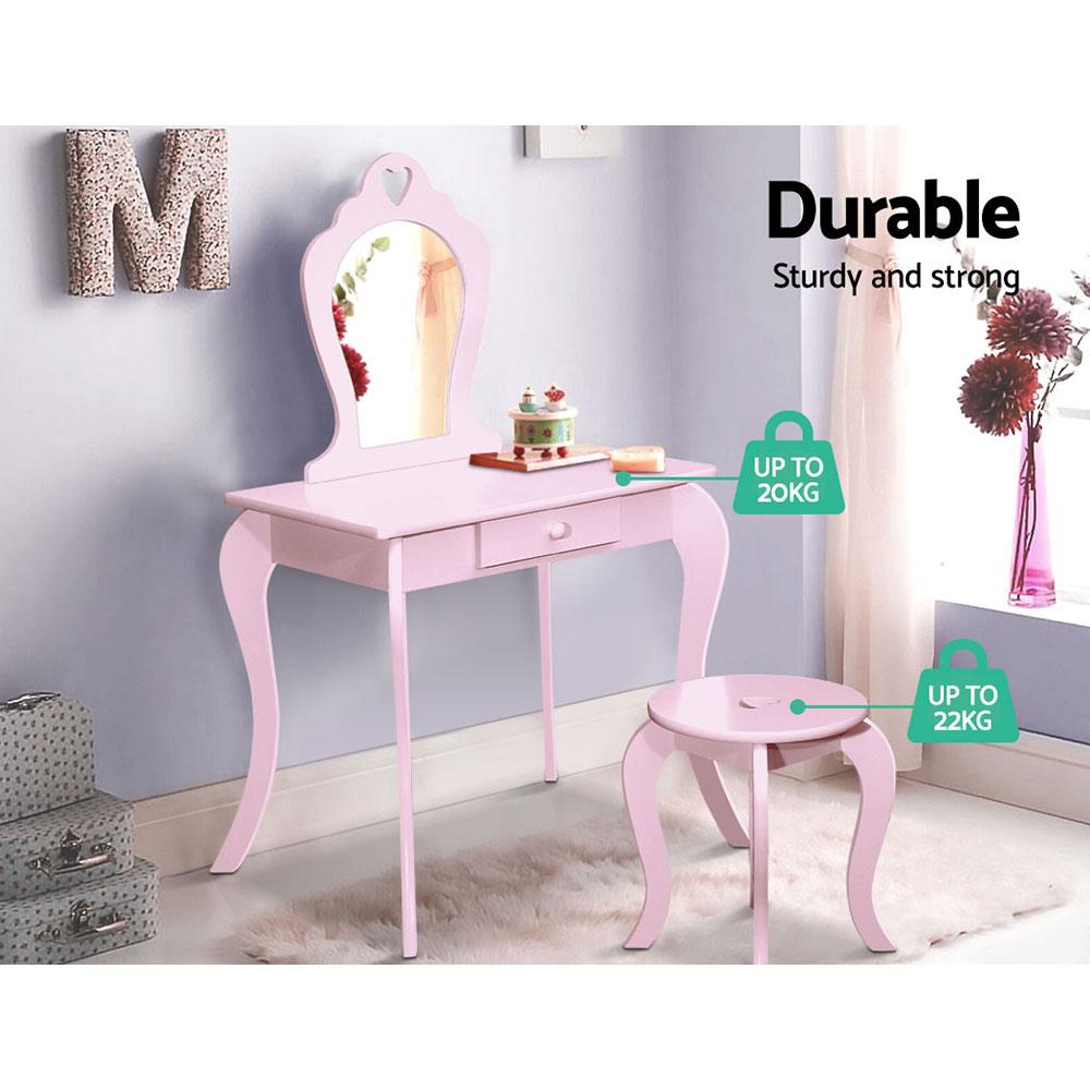 Children's Pink Heart Vanity Set