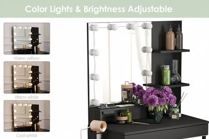 Black LED Vanity With USB Ports