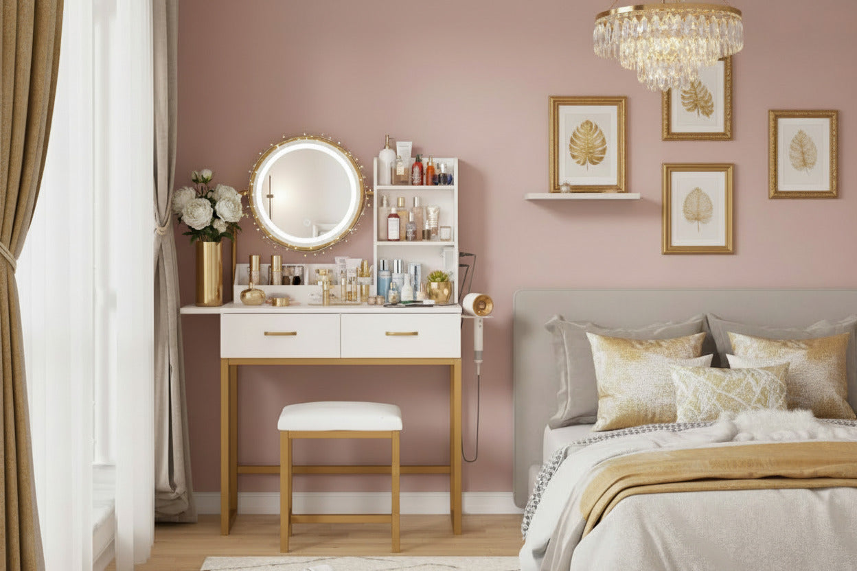 White Round LED Vanity Mirror
