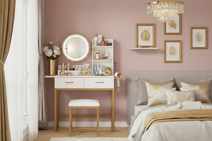 White Round LED Vanity Mirror
