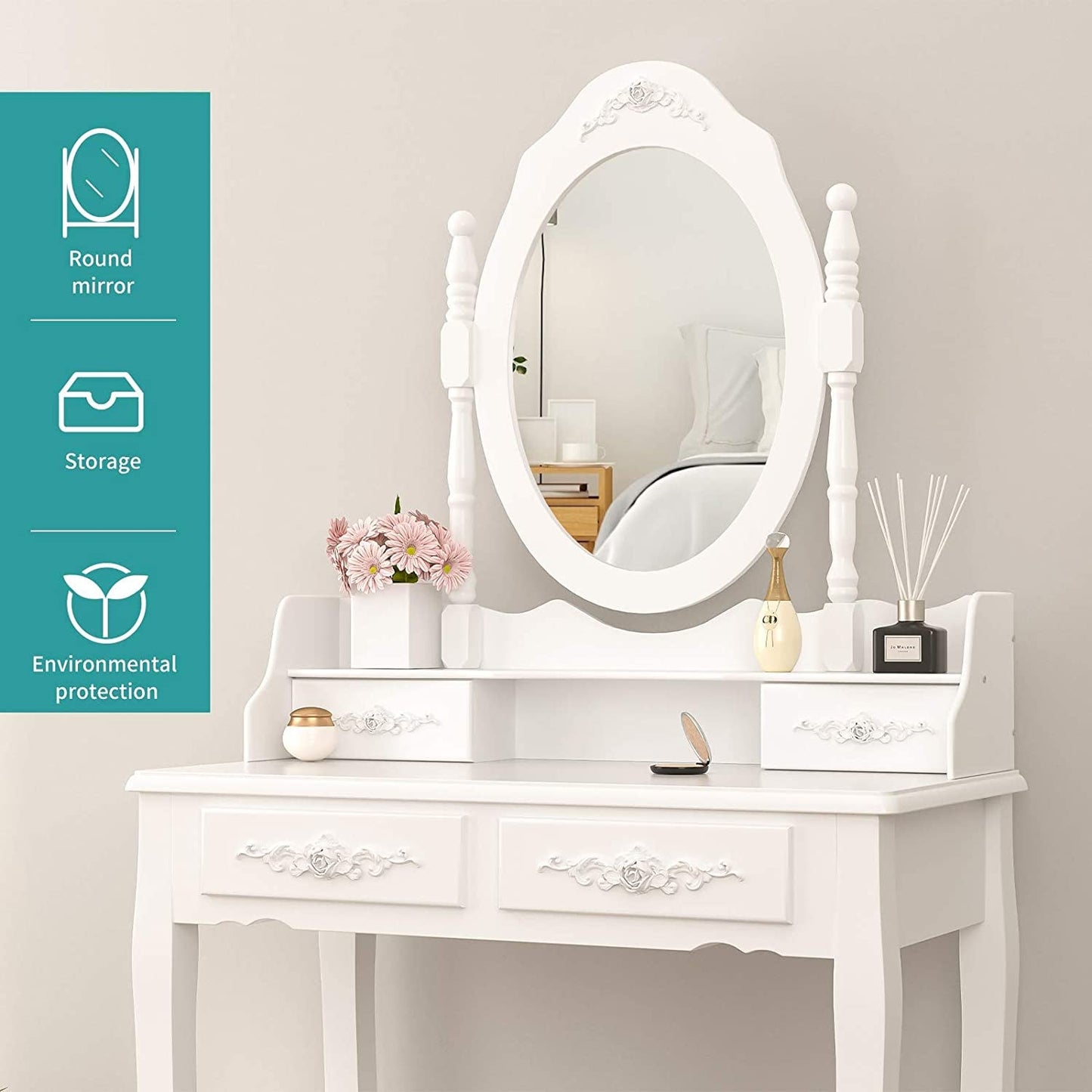 360 Rotating Mirror Vanity Set