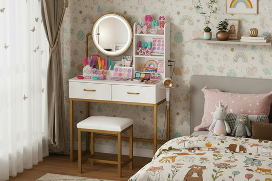 White Round LED Vanity Mirror