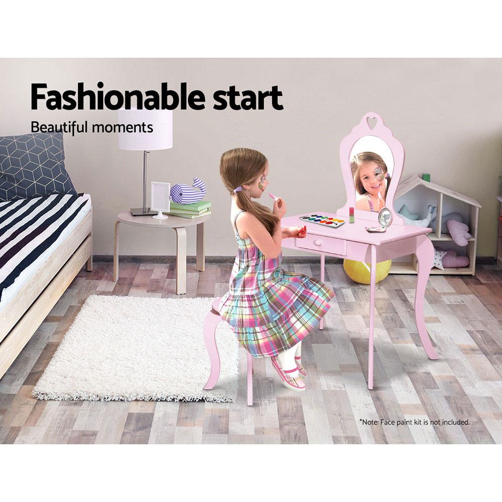Children's Pink Heart Vanity Set