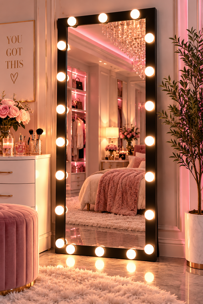 The Midnight Glam Hollywood Mirror