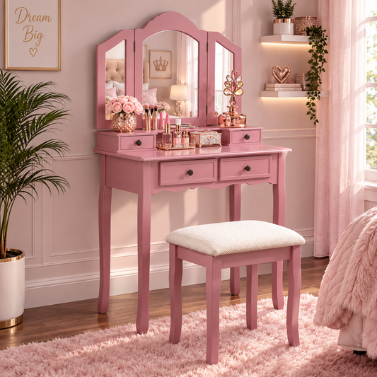 The Rose Gold Princess Vanity Set