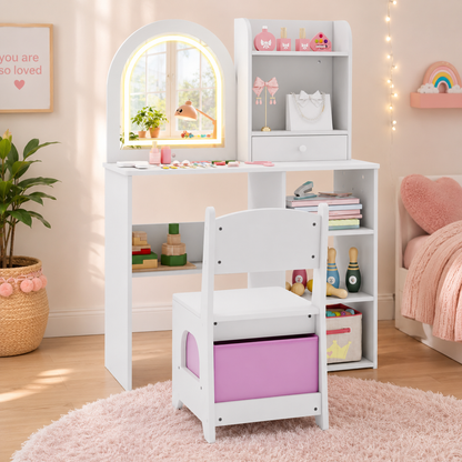 ✨ The Glow & Grow Vanity Desk