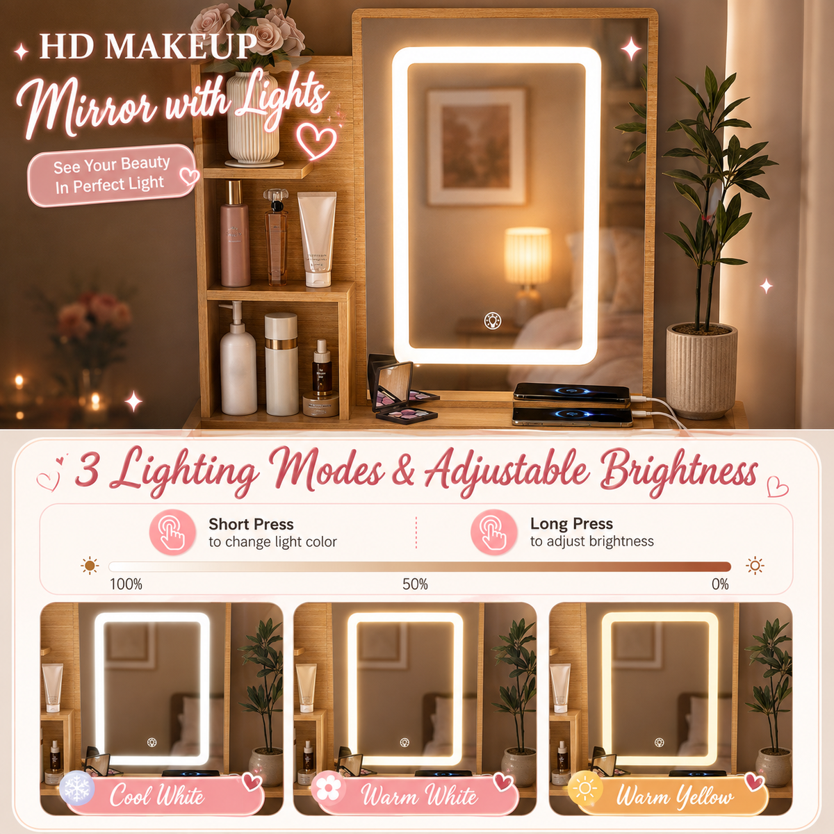 Honey Glow Vanity
