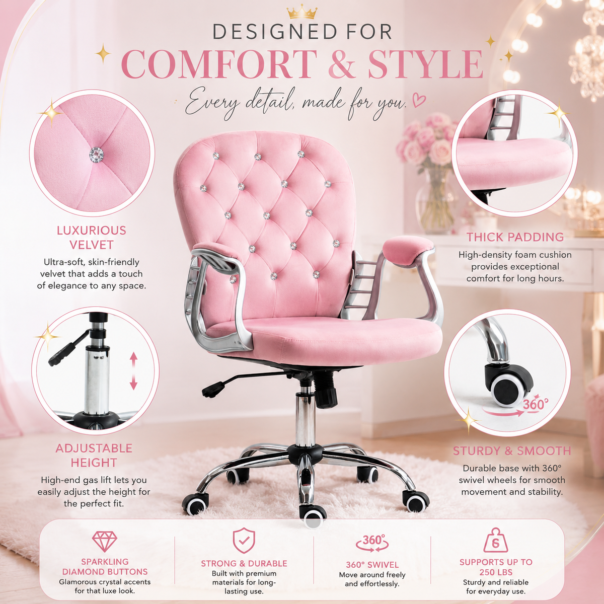 Pink Diamond Chair