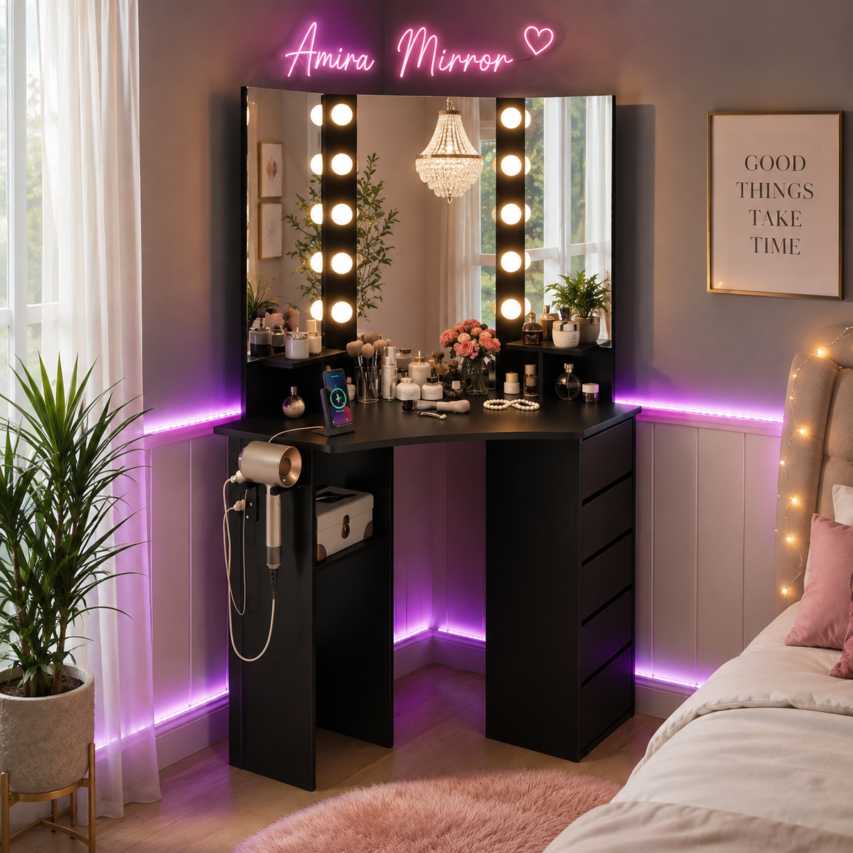 Glam Corner Vanity