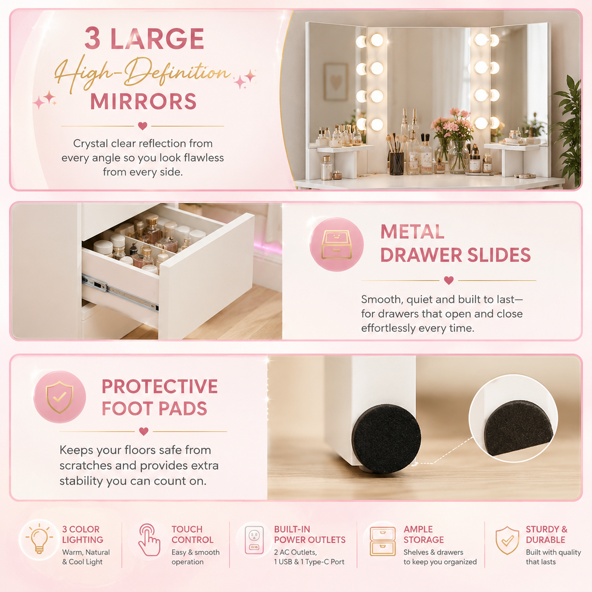 Glam Corner Vanity