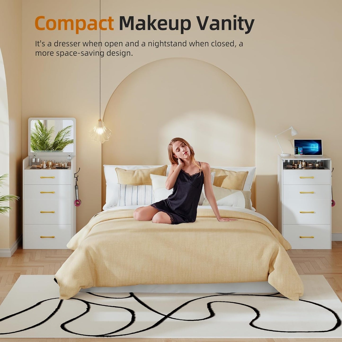 3 In 1 Flip Top Vanity