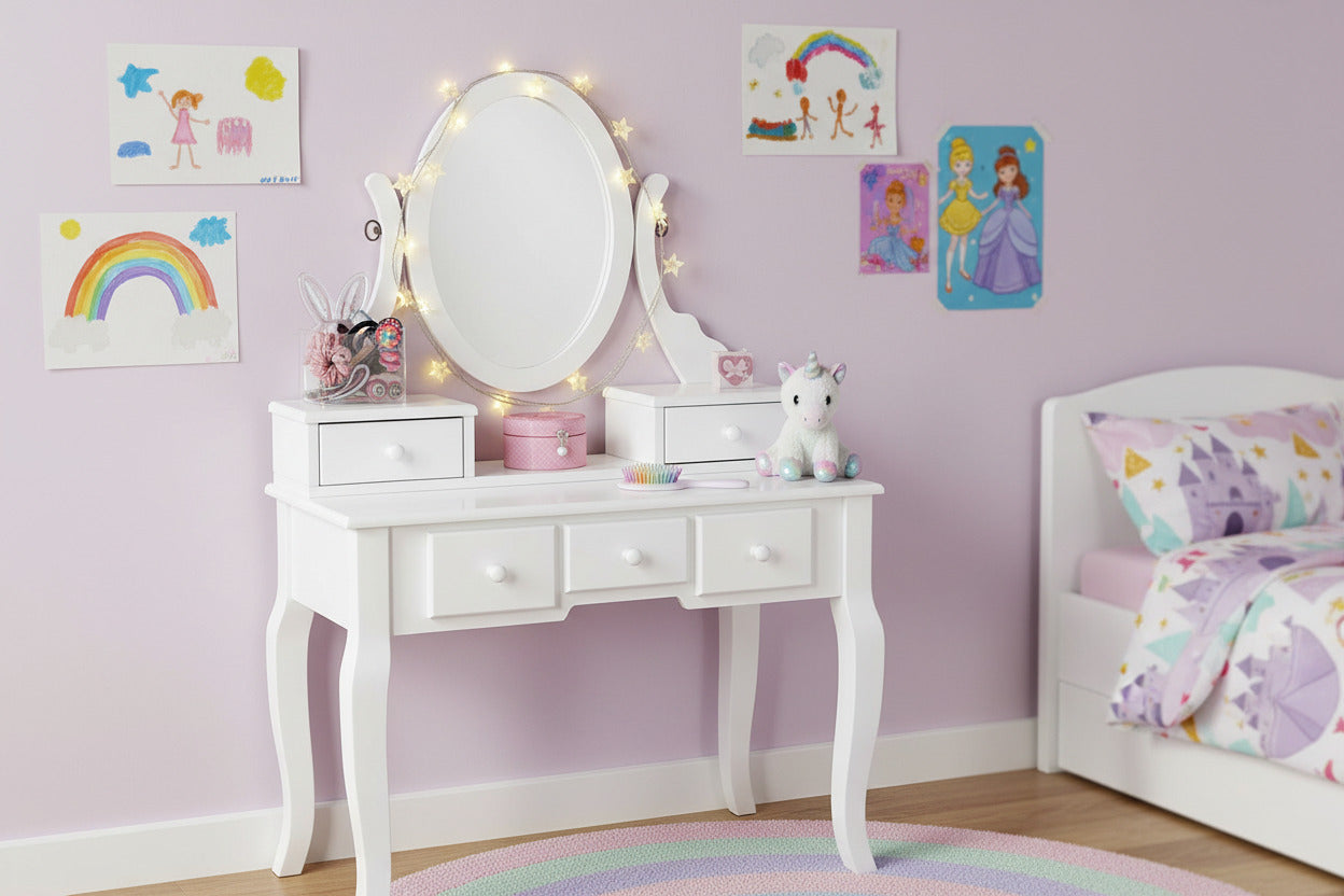 Classy Wood Vanity Set