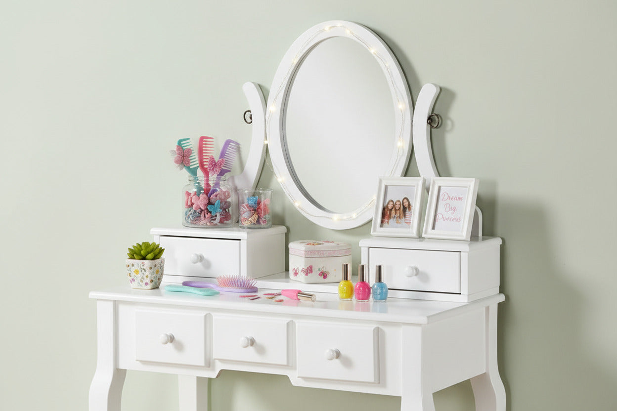 Classy Wood Vanity Set